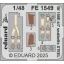 Eduard Bf 109E-4/7 seatbelts STEEL TAMIYA fotómaratás