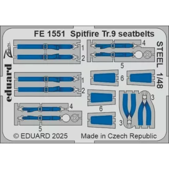 Eduard Spitfire Tr.9 seatbelts STEEL AIRFIX fotómaratás