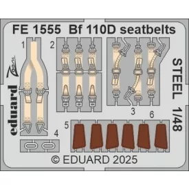 Eduard Bf 110D seatbelts STEEL (Eduard)