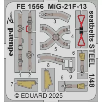 Eduard MiG-21F-13 seatbelts STEEL for Eduard fotómaratás