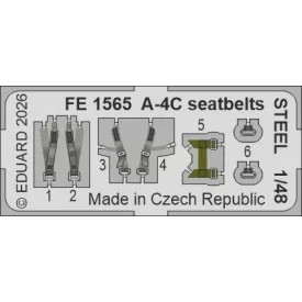 Eduard A-4C seatbelts STEEL (Hobby Boss)