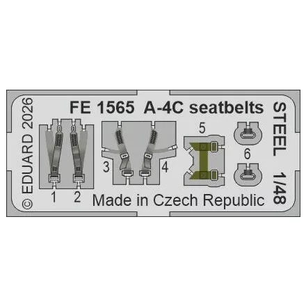 Eduard A-4C seatbelts STEEL (Hobby Boss)