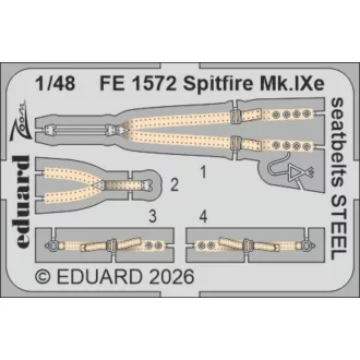   Eduard Spitfire Mk.IXe seatbelts STEEL for Airfix fotómaratás