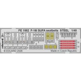 Eduard F-16I SUFA seatbelts STEEL (Great Wall Hobby)