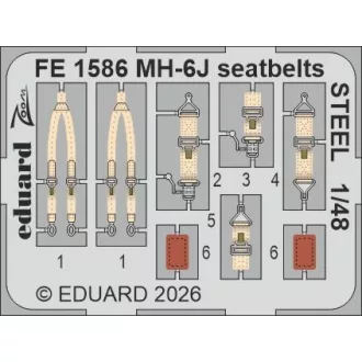 Eduard MH-6J seatbelts STEEL (Eduard)