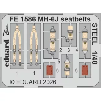 Eduard MH-6J seatbelts STEEL for ICM fotómaratás