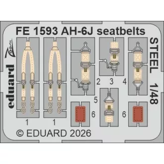 Eduard AH-6J seatbelts STEEL (ICM)