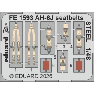 Eduard AH-6J seatbelts STEEL for ICM fotómaratás