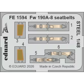   Eduard Fw 190A-8 seatbelts STEEL for Hobby Boss fotómaratás