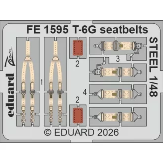 Eduard T-6G seatbelts STEEL for Italeri fotómaratás