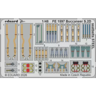   Eduard Buccaneer S.2D seatbelts STEEL for Trumpeter fotómaratás