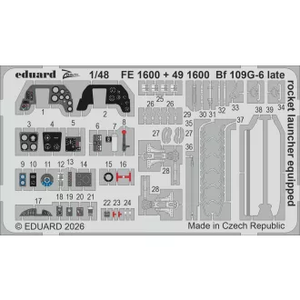   Eduard Bf 109G-6 late (rocket launcher equipped) for Tamiya fotómaratás