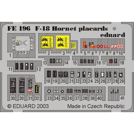 Eduard F-18 placards