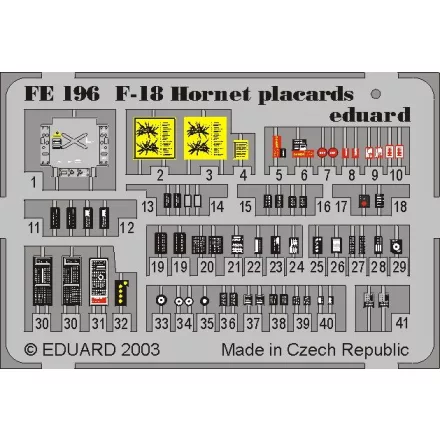 Eduard F-18 placards