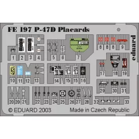 Eduard P-47D placards