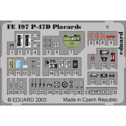 Eduard P-47D placards