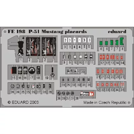 Eduard P-51 placards