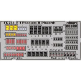 Eduard F-4 placards