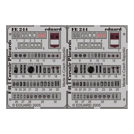 Eduard F4U-1 placards