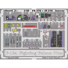 Eduard F-16A Plus interior (Hasegawa)