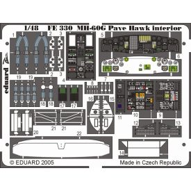 Eduard MH-60G interior (Italeri)