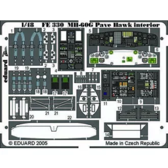 Eduard MH-60G Pave Hawk interior fotómaratás