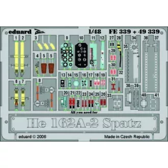 Eduard He 162A-2 Spatz Für Tamiya Bausatz fotómaratás