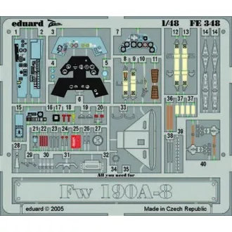 Eduard Fw 190A-8 für Tamiya-Bausatz 61095 fotómaratás