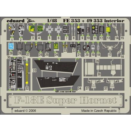 Eduard F-18E interior (Hasegawa)