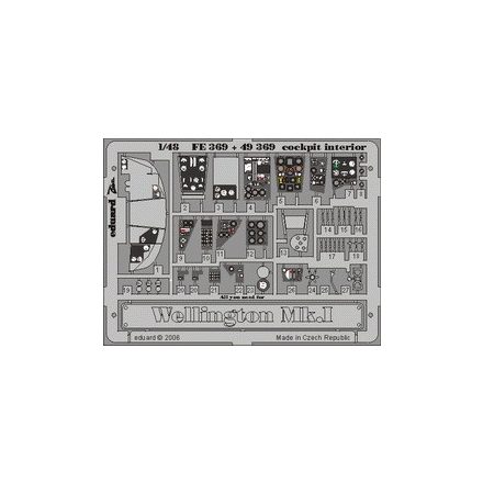 Eduard Wellington Mk.I cockpit interior (Trumpeter)