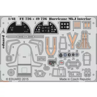 Eduard Hurricane Mk.I interior S.A. for Airfix fotómaratás