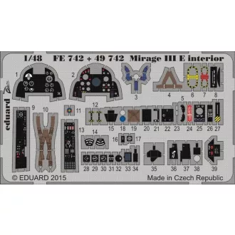Eduard Mirage III E interior for Kinetic fotómaratás