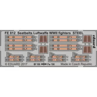 Eduard Seatbelts Luftwaffe WWII fighters STEEL fotómaratás