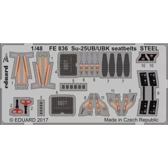 Eduard Su-25UB/UBK seatbelts STEEL for SMER fotómaratás