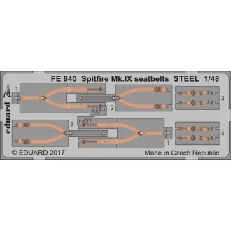 Eduard Spitfire Mk.IX seatbelts STEEL f.Eduard fotómaratás