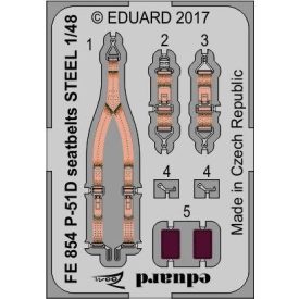 Eduard P-51D seatbelts STEEL (Airfix)
