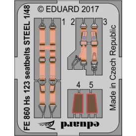 Eduard Hs 123 seatbelts STEEL (Gaspatch Models)