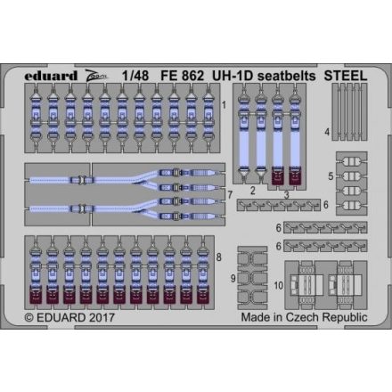 Eduard UH-1D seatbelts STEEL (Kitty Hawk)