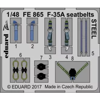 Eduard F-35A seatbelts STEEL for Meng fotómaratás