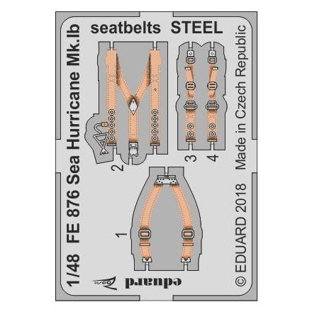 Eduard Sea Hurricane Mk. Ib seatbelts STEEL (Airfix)