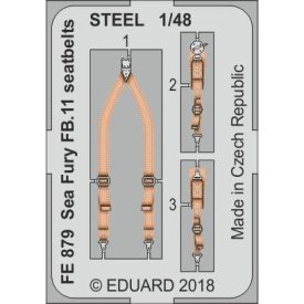 Eduard Sea Fury FB.11 seatbelts STEEL (Airfix)