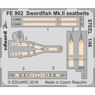   Eduard Swordfish Mk.II seatbelts STEEL f.Tamiya fotómaratás