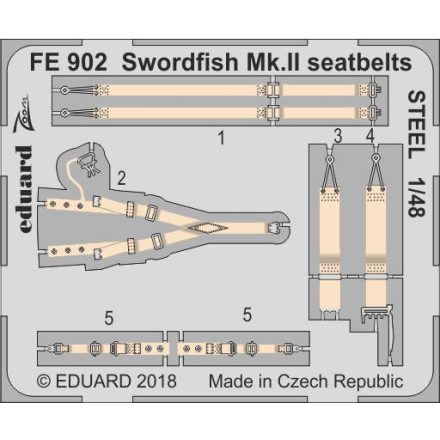 Eduard Swordfish Mk. II seatbelts STEEL (Tamiya)