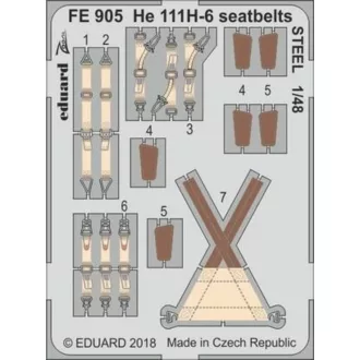 Eduard HE 111H-6 seatbelts STEEL for ICM fotómaratás