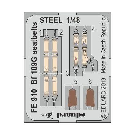 Eduard Bf 109G seatbelts STEEL (Eduard)