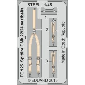 Eduard Spitfire F. Mk.22/24 seatbelts STEEL (Airfix)