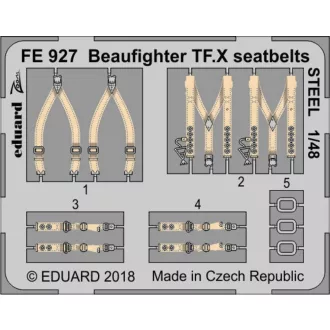   Eduard Beaufighter TF.X seatbelts STEEL f.Revell fotómaratás