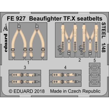 Eduard Beaufighter TF. X seatbelts STEEL (Revell)