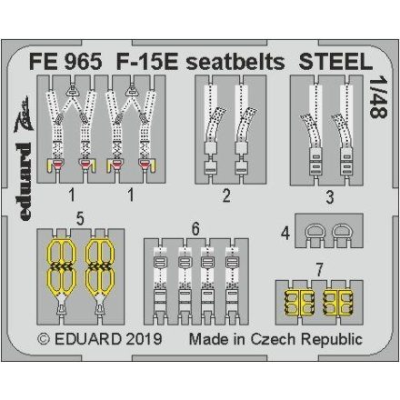 Eduard F-15E seatbelts STEEL (Great Wall Hobby)