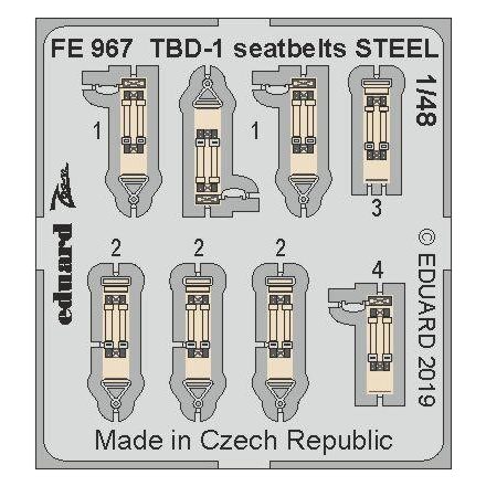 Eduard TBD-1 seatbelts STEEL (Great Wall Hobby)
